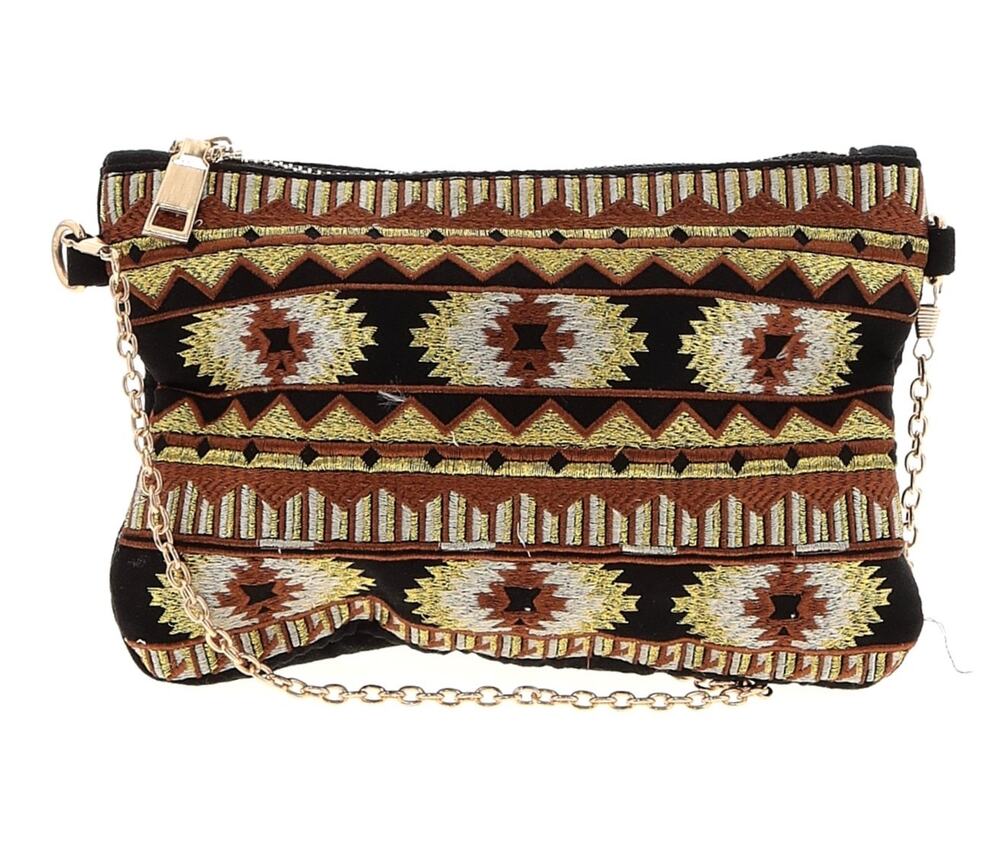 Boho Embroidered Chain Crossbody Bag ~ Unbranded Unique Aztec Tribal Purse